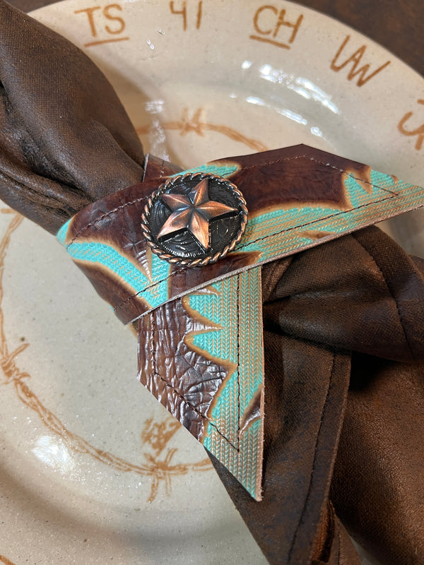 Lonestar Laredo Western Napkin Rings - Handmade in Oregon - Blue Mountain Brands USA Home Decor