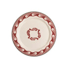 Maroon and white Mimbreño Four Fish Maroon Charger Plate - Blue Mountain Brands USA