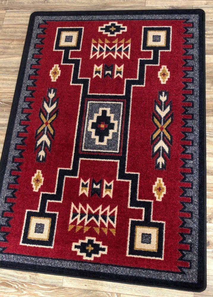 Old Crow Red Area Rug made in the USA - Your Western Decor