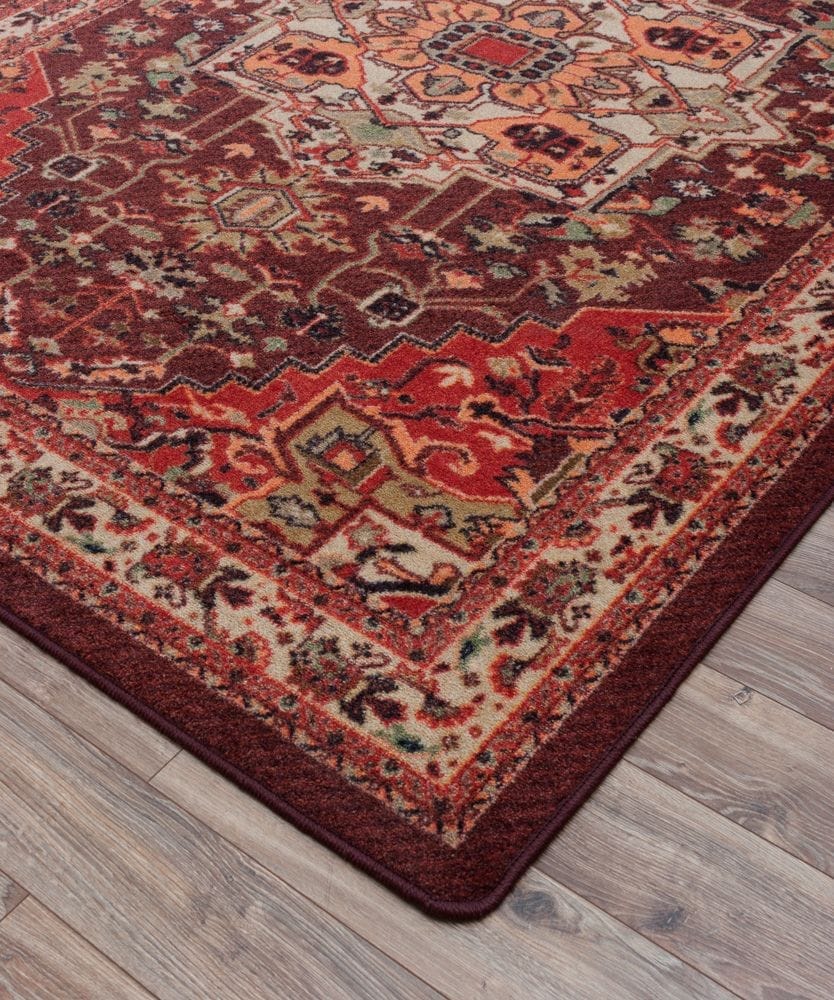 Persia Blaze Area Rug Corner Detail - Your Western Decor 