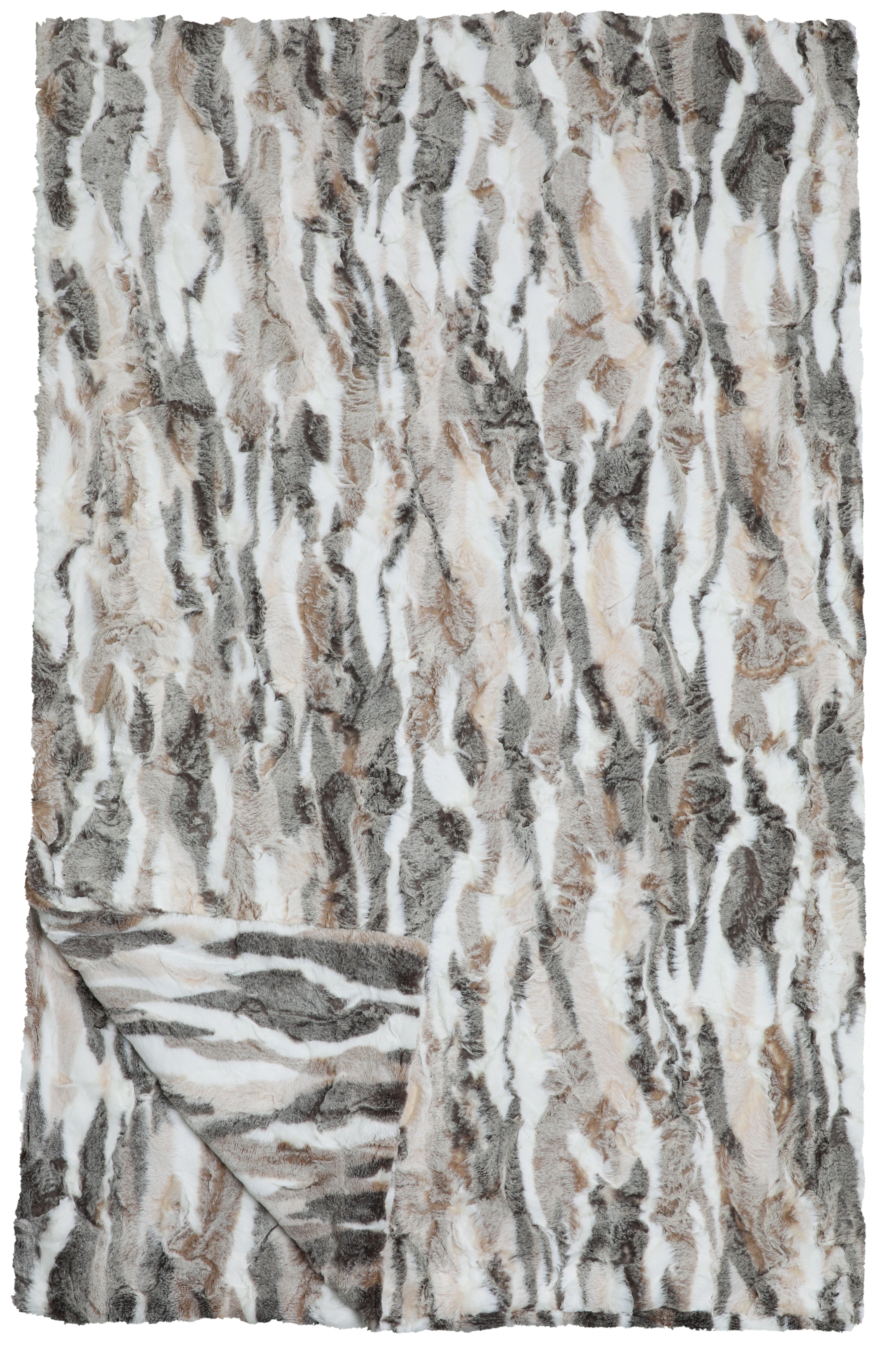 Wooded River Himalayan Faux Fur Throw - Thumbnail 3