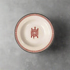 Mimbreno rimmed soup bowl in maroon and white - Your Western Decor