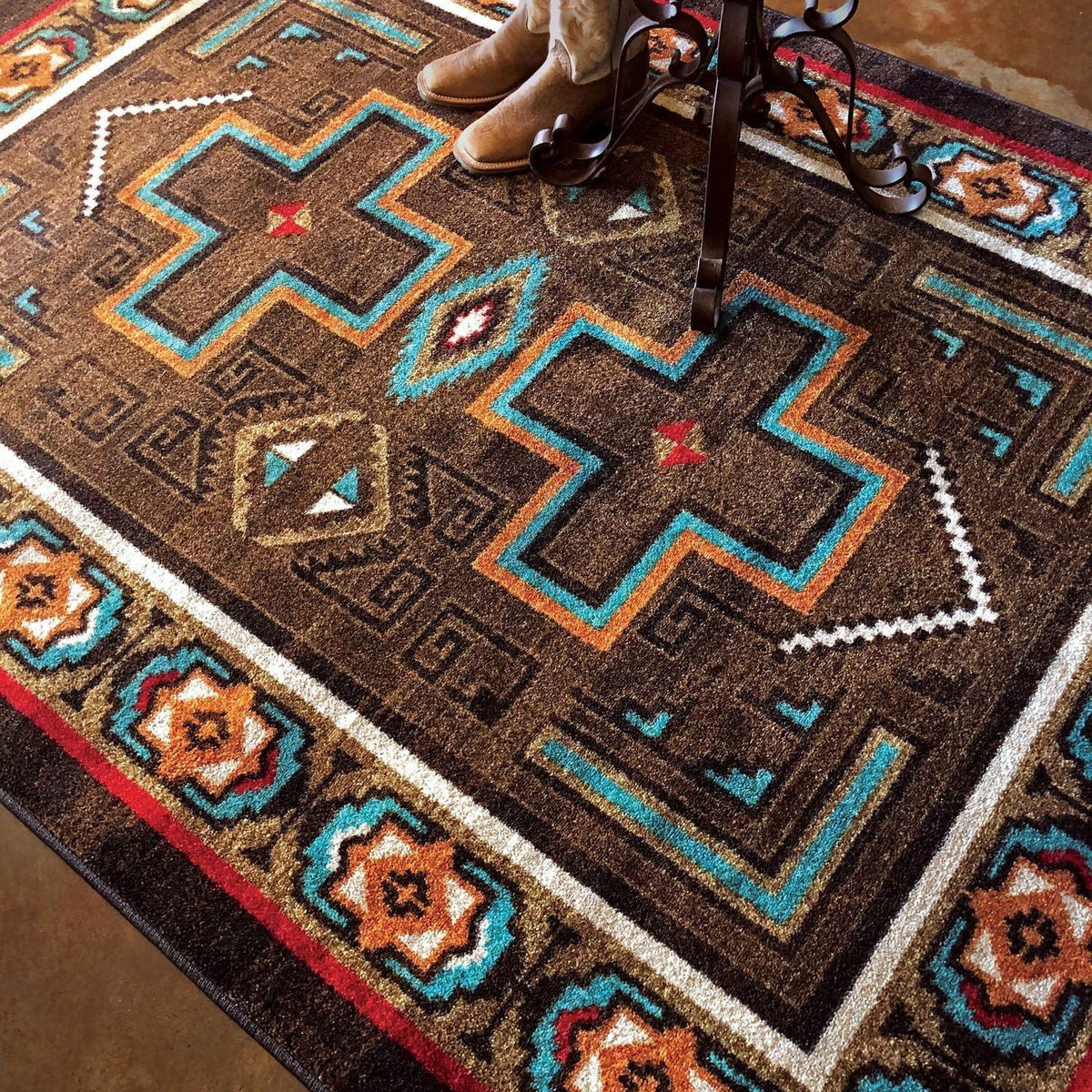 Sawtooth Southwestern Rugs | USA Made Rugs | Your Western Decor – Blue ...