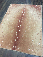 8' x 11' Blush toned axis hide print area rug - American made - Your Western Decor