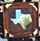 Steel State Western Mirror w/ Wood Frame - Your Western Decor, LLC