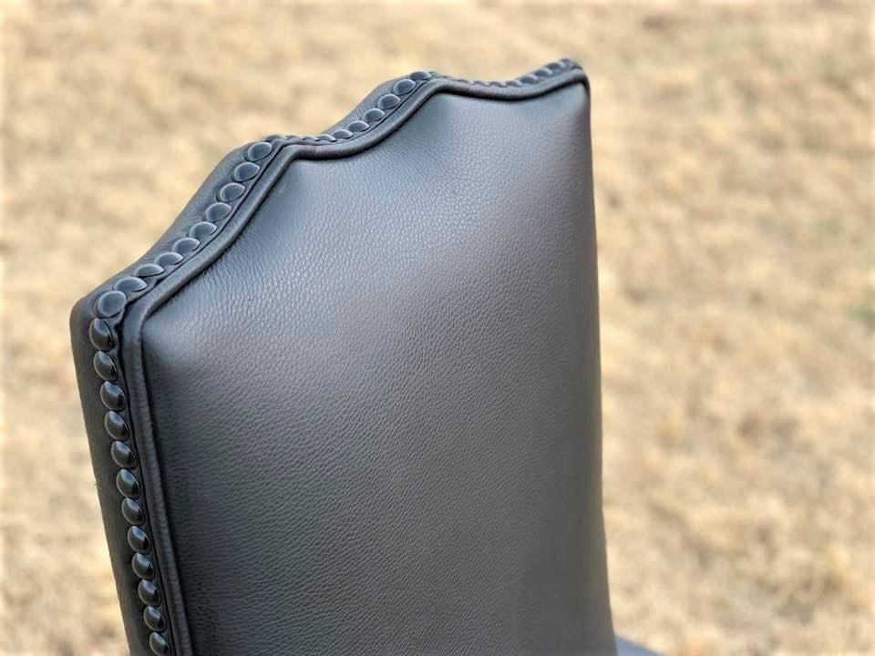Solid Black Leather Western Office Chair - Blue Mountain Brands USA