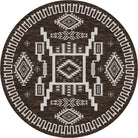 Wild Whiskey Round Area Rug in Chocolate - Made in the USA - Your Western Decor
