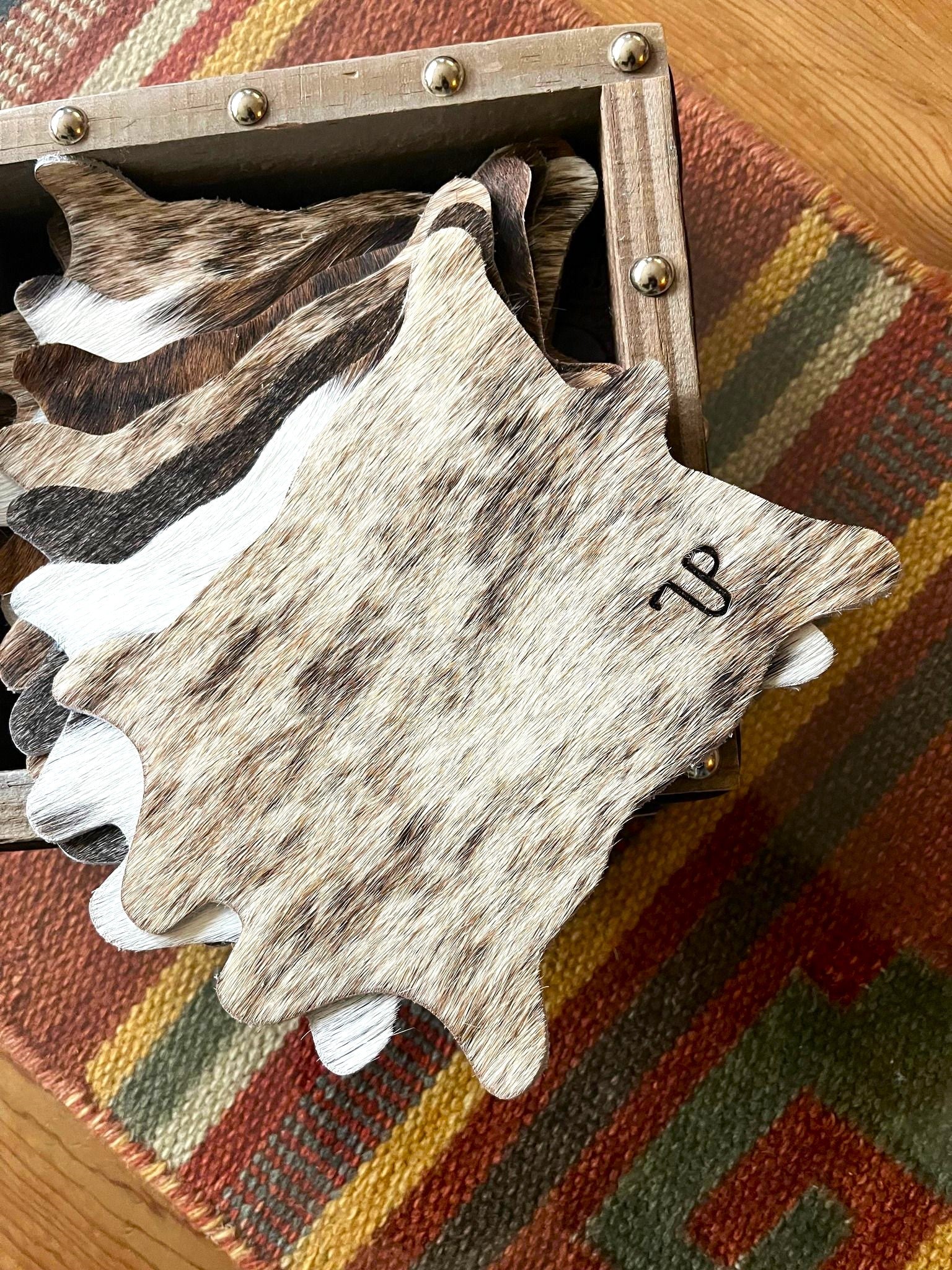 Your Western Decor Cowhide Coasters - Thumbnail 3
