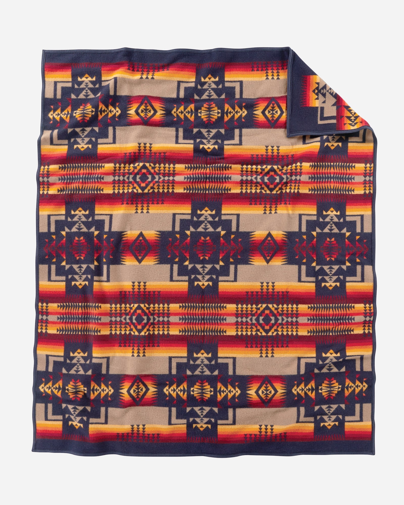 Pendleton Chief Joseph Blanket navy back - Blue Mountain Brands USA