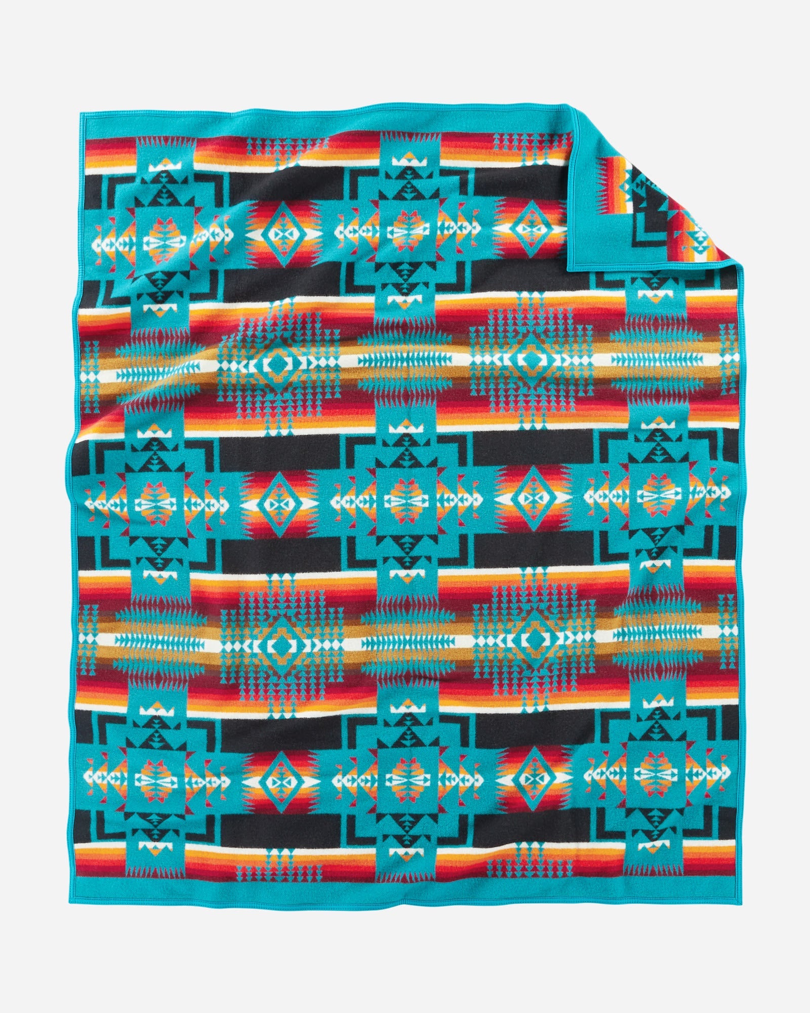 Pendleton Chief Joseph Blanket turquoise back - Blue Mountain Brands USA