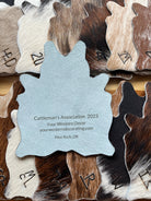 Cattleman's Association custom branded cowhide coasters 2023 - Your Western Decor