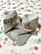 Handmade metallic cowhide and concho napkin rings - Your Western Decor