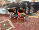 Feather and sunset serape napkin rings - handmade in Oregon - Your Western Decor