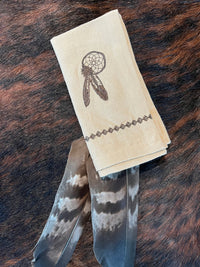 Eagle Feather Embroidered Cloth Napkins | Your Western Decor