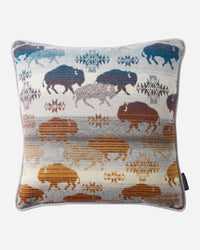 Bison Rush Hour Pendleton Throw Pillow made in  Oregon, USA - Blue Mountain Brands USA Home Decor