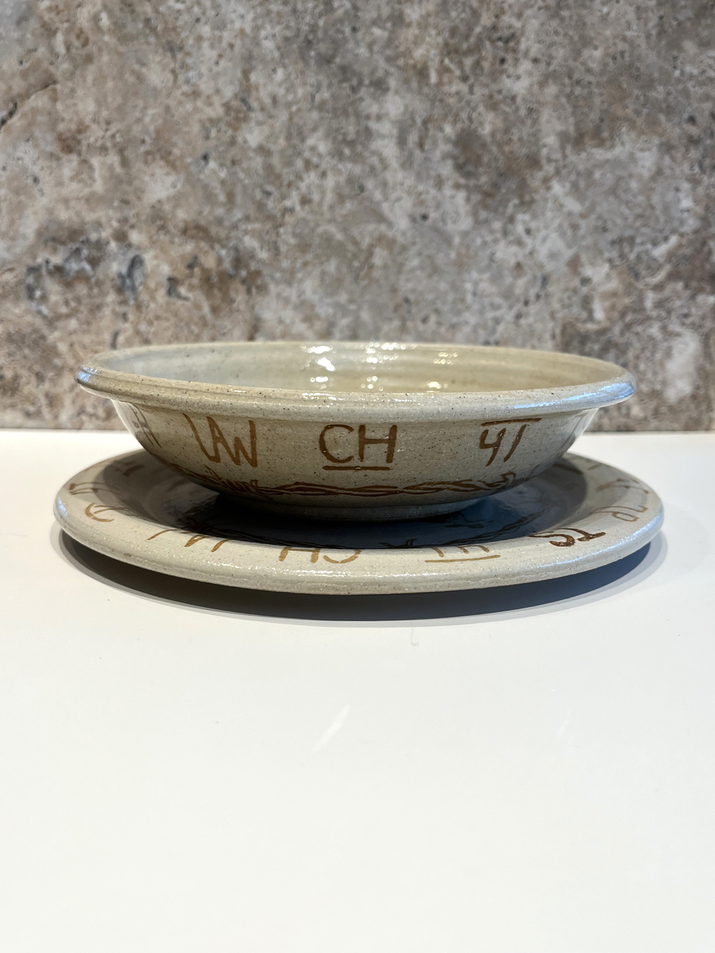 Blue Mountain Brands Snack Bowl and bread plate made in Pendleton Oregon