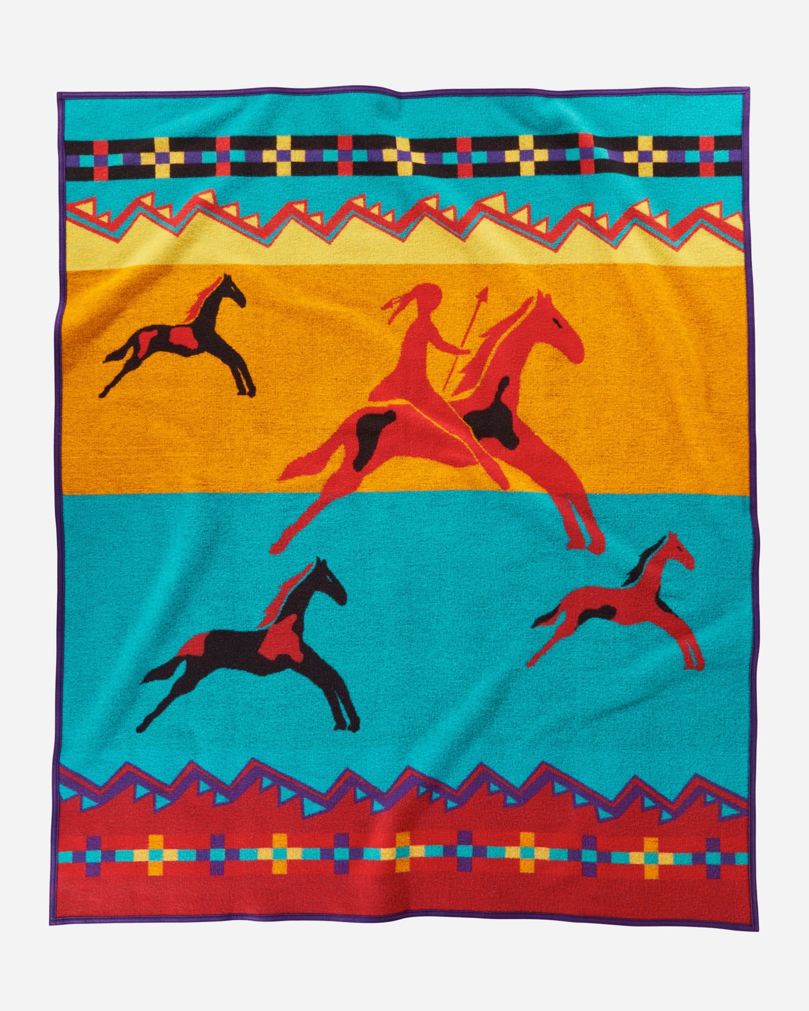 Celebrate the Horse Pendleton Blanket Made in Oregon – Blue