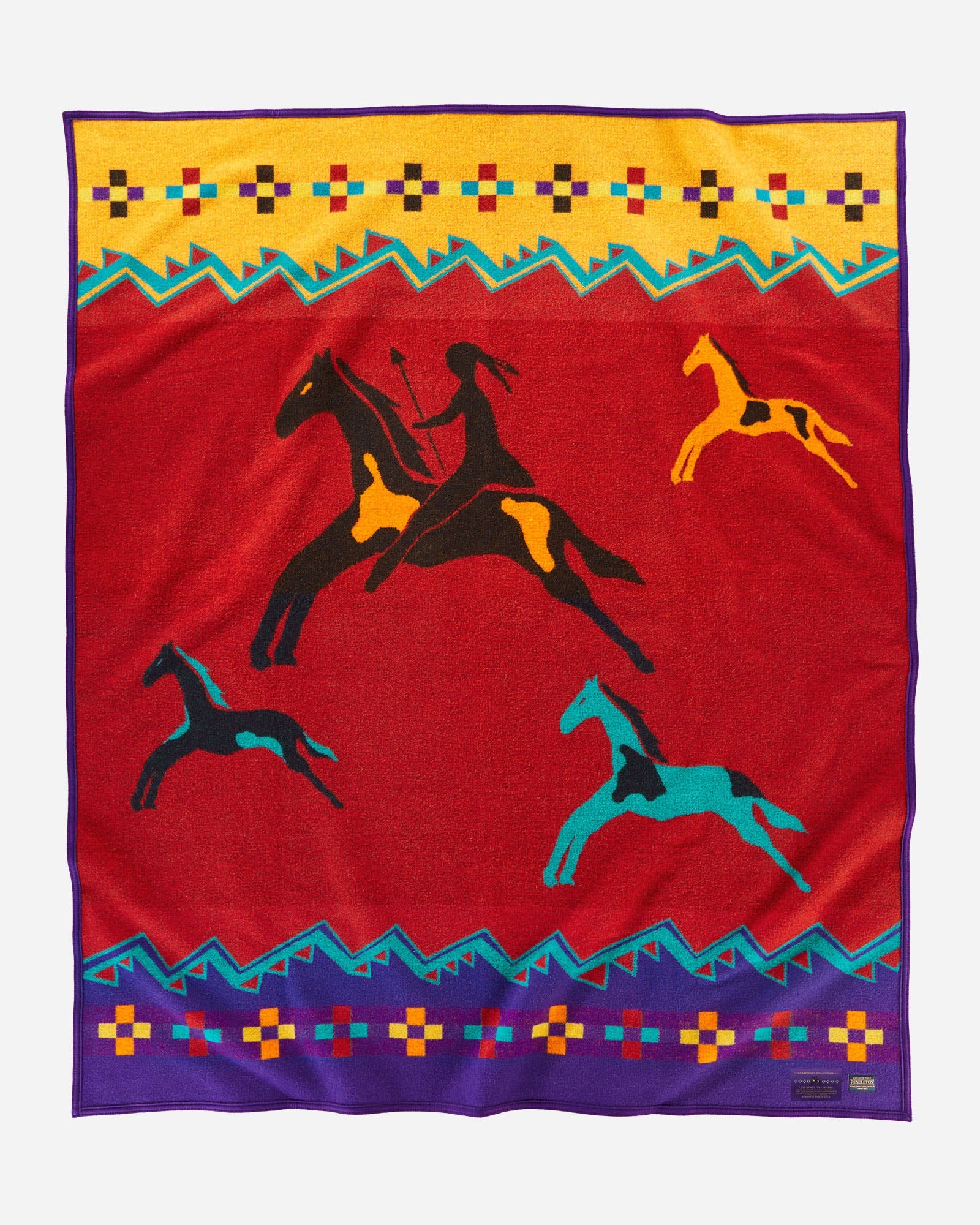 Celebrate the Horse Pendleton Blanket Made in Oregon – Blue