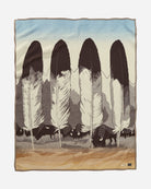 American made The Legend - In Their Element Blanket by Pendleton - Bison and Feathers Wool Blanket - Blue Mountain Brands USA