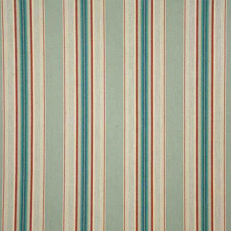 Willamette Valley Turquoise Stripe Fabric by Sunbrella - Your Western Decor